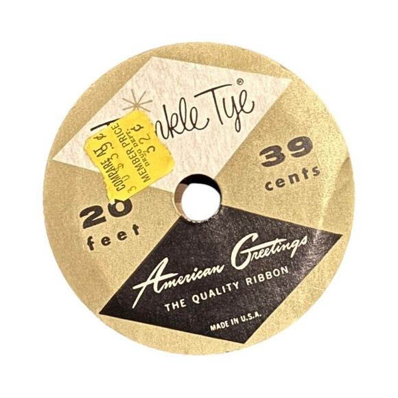 VTG Holiday Ribbon Twinkle Tye Laurel Lustre American Greetings Christmas READ - Picture 5 of 14